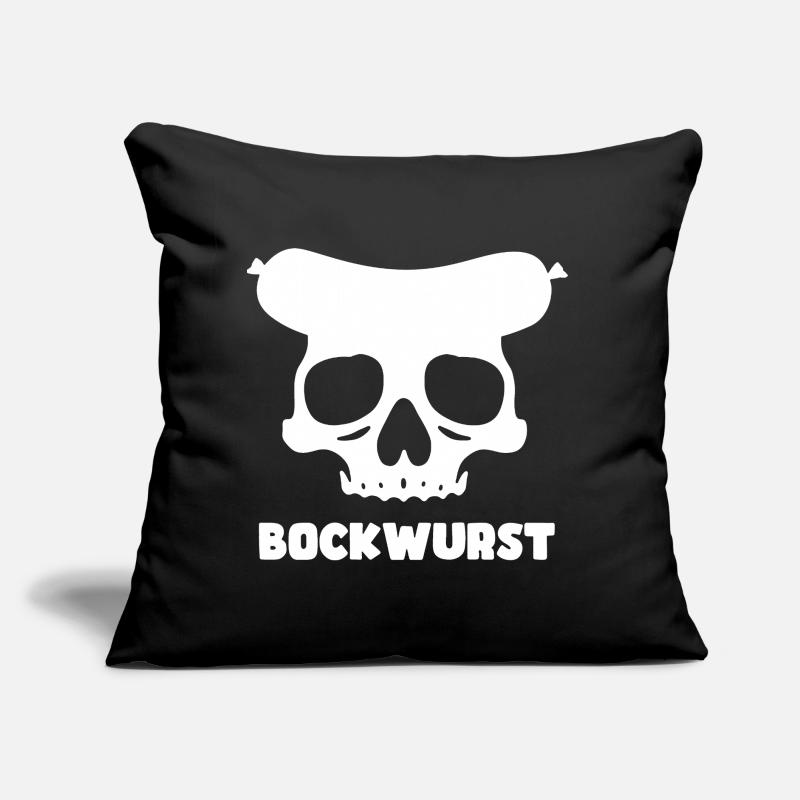 Bockwurst Skull Graphic Sofa pillow with filling 45cm x 45cm