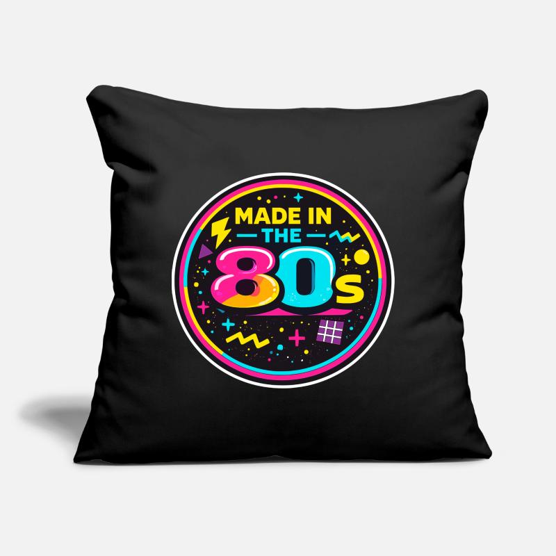 80s Neon Nostalgia Sticker Sofa pillow with filling 45cm x 45cm