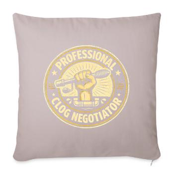 Constipation Professional | Pipe cleaning - Sofa pillow with filling 45cm x 45cm - light taupe - Front