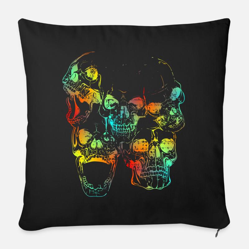Skulls - Sofakissen mit Füllung 45 x 45 cm - Schwarz