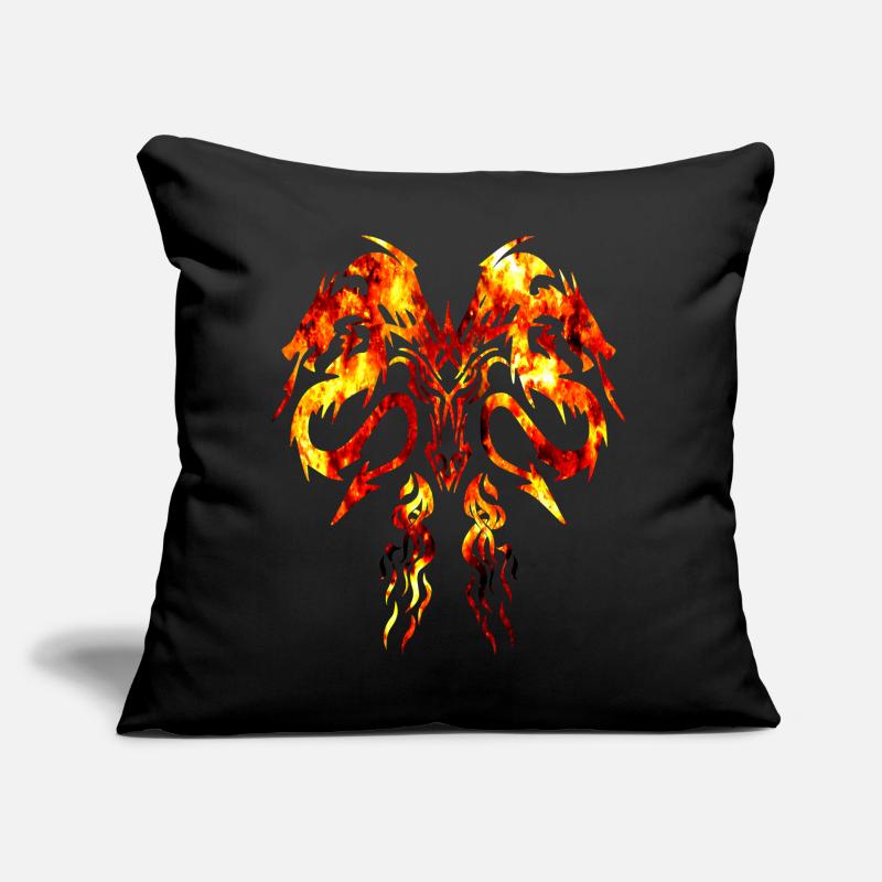 Dragons and Fire Coussin et housse de 45 x 45 cm