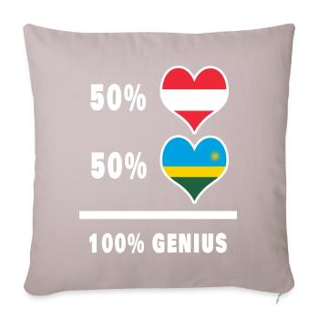 Österreich und Ruanda genial / Geschenk - Sofakissen mit Füllung 45 x 45 cm - helles Taupe - Vorne