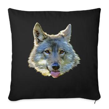 Langue GAIA - Coussin et housse de 45 x 45 cm - noir - Devant