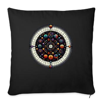 Zodiaque mystique Sphère céleste - Coussin et housse de 45 x 45 cm - noir - Devant