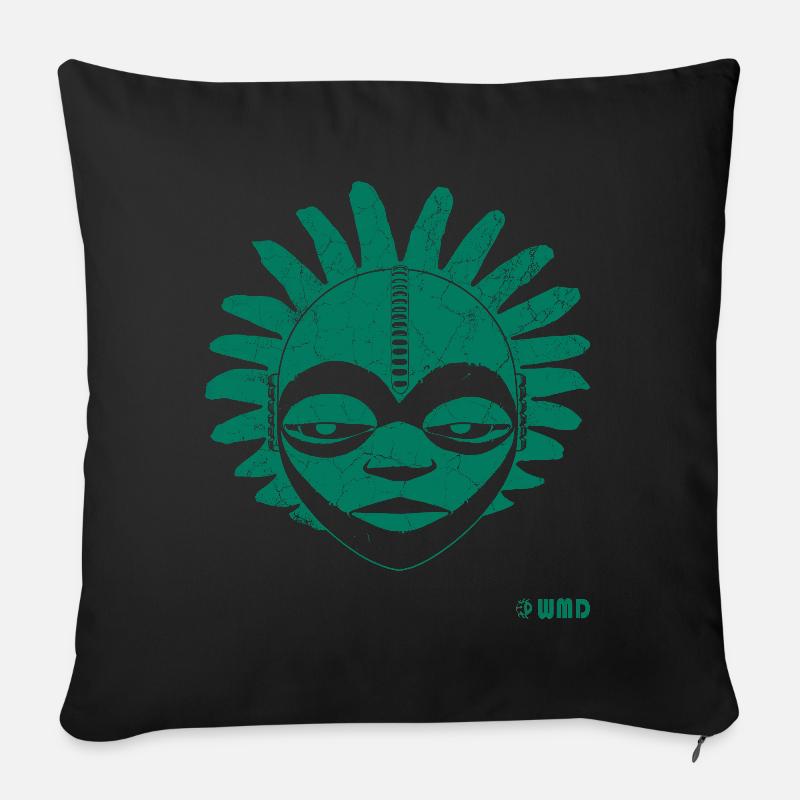 Yaoundé - Green - Sofa pillow with filling 45cm x 45cm - black
