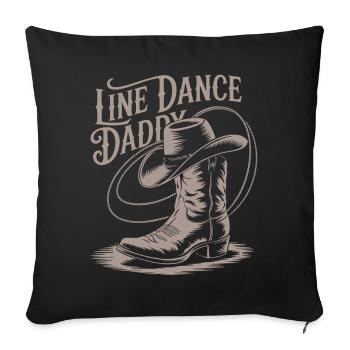 Line Dance Daddy - Sofakissen mit Füllung 45 x 45 cm - Schwarz - Vorne