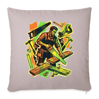 Artisan Carpenter Vintage - Sofa pillow with filling 45cm x 45cm - light taupe - Front