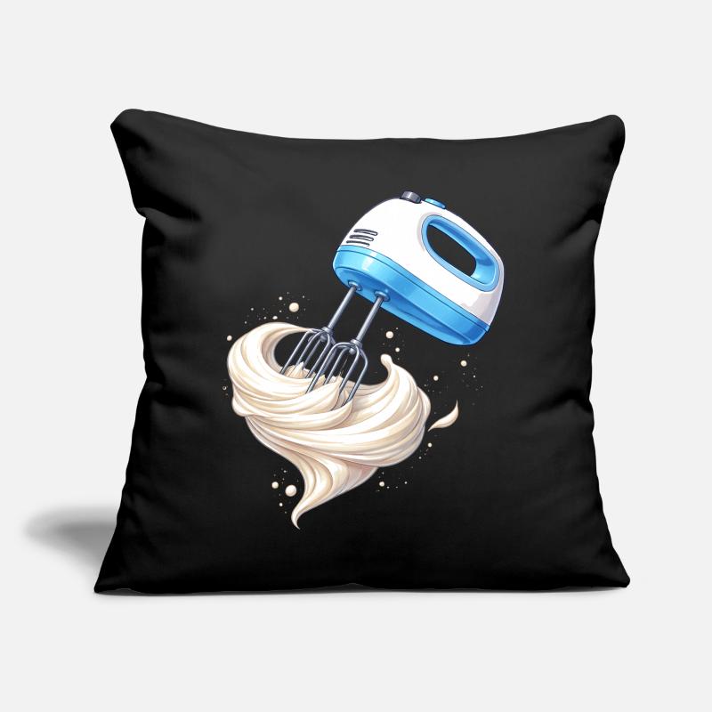 Conception de la batteuse à main à la crème fouettée Coussin et housse de 45 x 45 cm