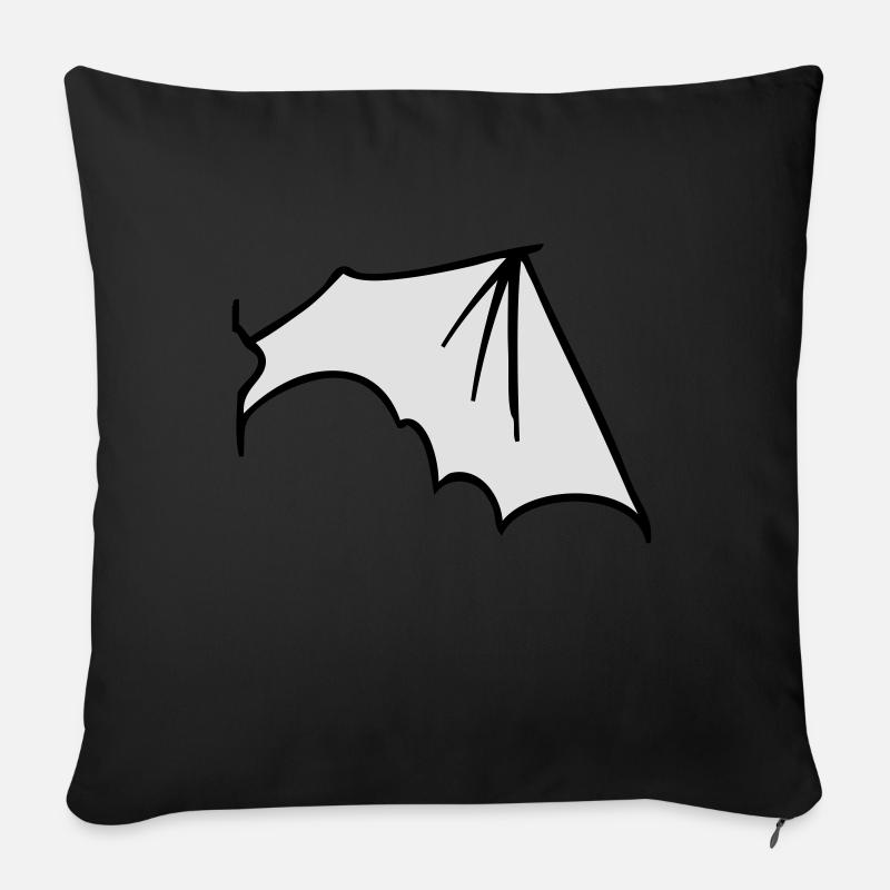 batwing_right - Sofakissen mit Füllung 45 x 45 cm - Schwarz