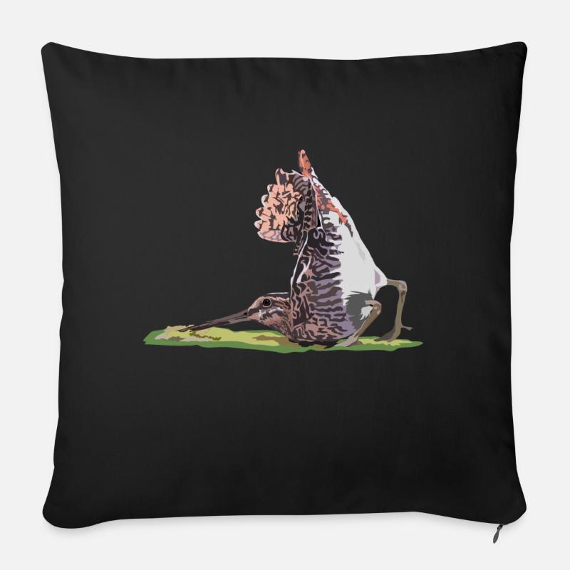Bekassine - Sofakissen mit Füllung 45 x 45 cm - Schwarz