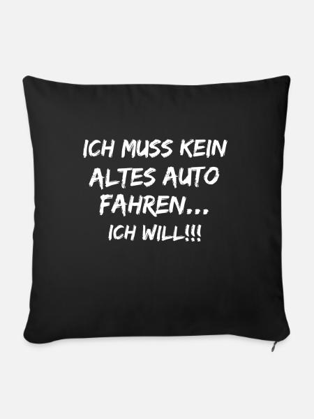 DE - Altes Auto - Sofakissen mit Füllung 45 x 45 cm - Schwarz