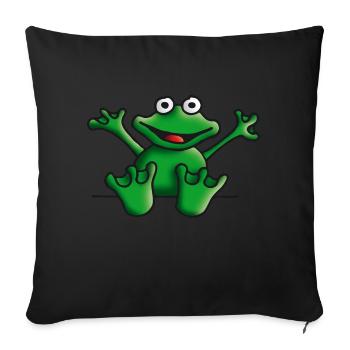 heart_frog_122011a - Coussin et housse de 45 x 45 cm - noir - Devant