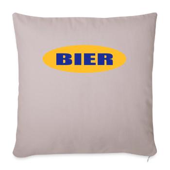 bier - Sofa pillow with filling 45cm x 45cm - light taupe - Front
