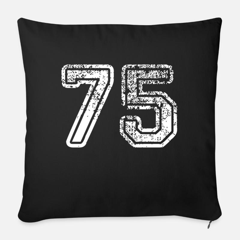 75 - Sofakissen mit Füllung 45 x 45 cm - Schwarz