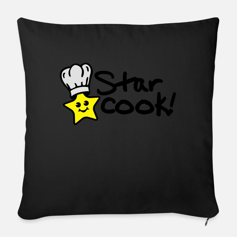 star_cook_design_t3 - Coussin et housse de 45 x 45 cm - noir
