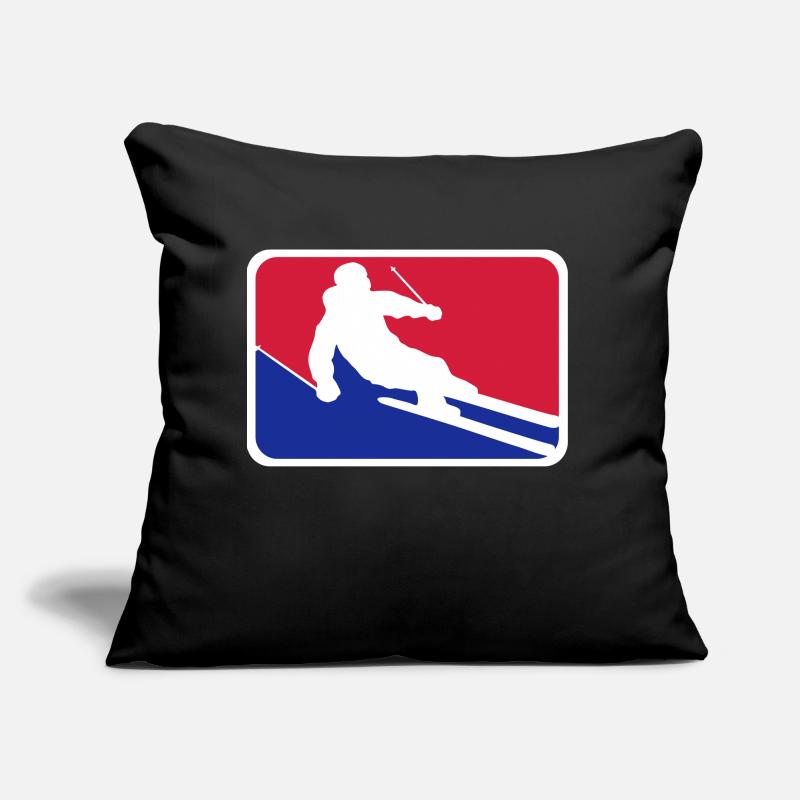 blue red button frame shield ski drive down Sofa pillow with filling 45cm x 45cm