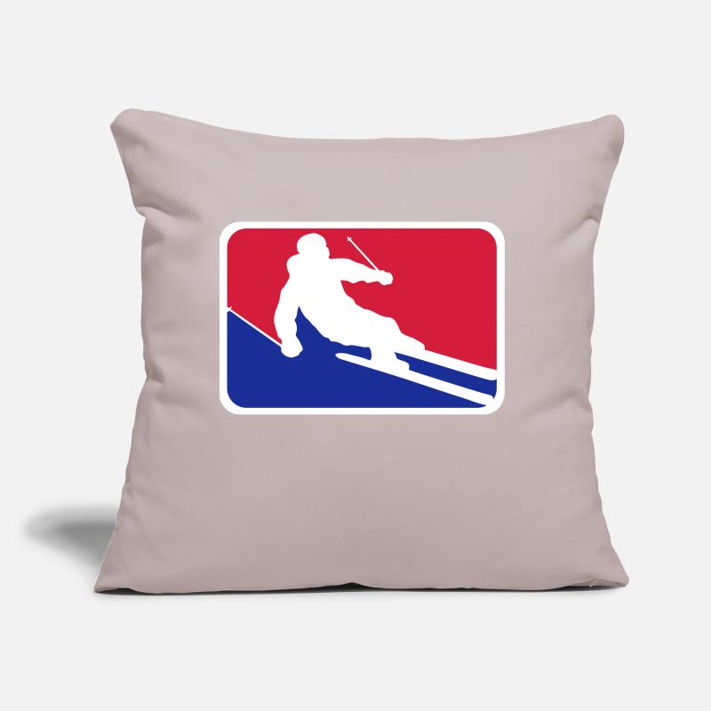 blue red button frame shield ski drive down Sofa pillow with filling 45cm x 45cm