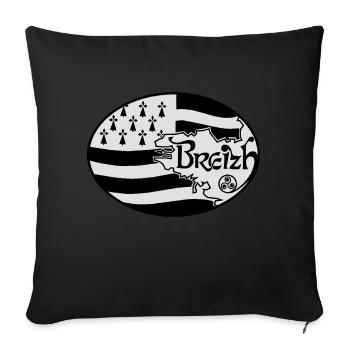 Flag Britain authentic - Sofa pillow with filling 45cm x 45cm - black - Front