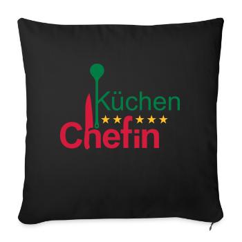 Cuisinier - Coussin et housse de 45 x 45 cm - noir - Devant