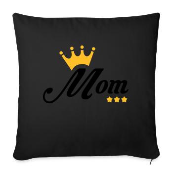 Maman / Fête des Mère / Enfant / Mere / Bébé - Coussin et housse de 45 x 45 cm - noir - Devant