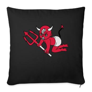 evil devil demon hell devil satan crawling pacifie - Sofa pillow with filling 45cm x 45cm - black - Front