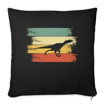 Dino - Sofa pillow with filling 45cm x 45cm - black - Front