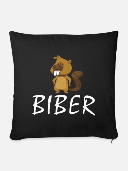 Biber - Sofakissen mit Füllung 45 x 45 cm - Schwarz