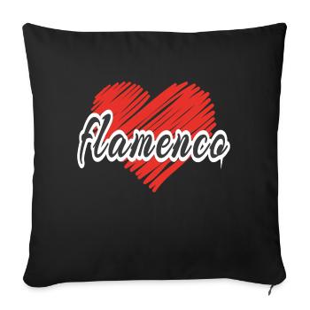 Flamenco - Sofa pillow with filling 45cm x 45cm - black - Front