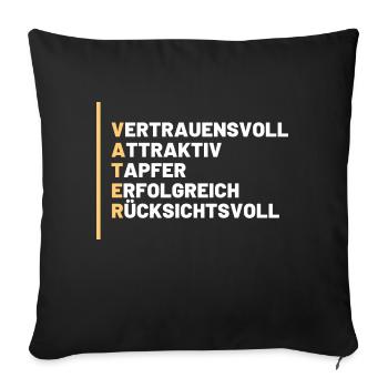 Father's Day Gift & Father's Day Idea for Fathers, Dad - Sofa pillow with filling 45cm x 45cm - black - Front