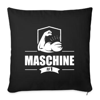 Maschine White - Sofakissen mit Füllung 45 x 45 cm - Schwarz - Vorne