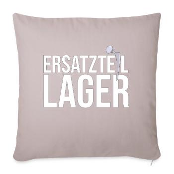Ersatzteillager Hüftprothese - links - Sofakissen mit Füllung 45 x 45 cm - helles Taupe - Vorne