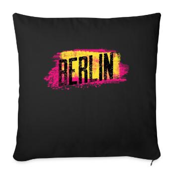 Berlin Design - Sofakissen mit Füllung 45 x 45 cm - Schwarz - Vorne