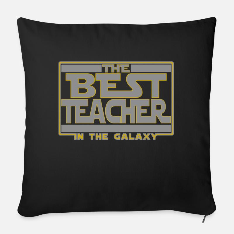 Le meilleure enseignant de la galaxie - Coussin et housse de 45 x 45 cm - noir