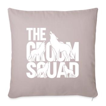 Escouade de mariés - Coussin et housse de 45 x 45 cm - taupe clair - Devant