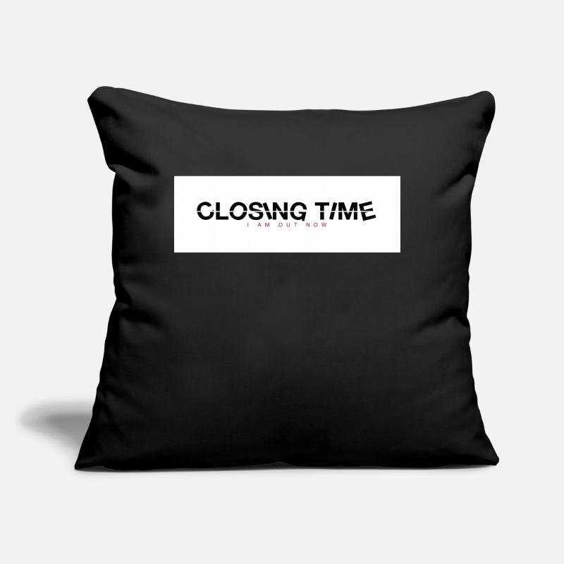heure de fermeture Coussin et housse de 45 x 45 cm