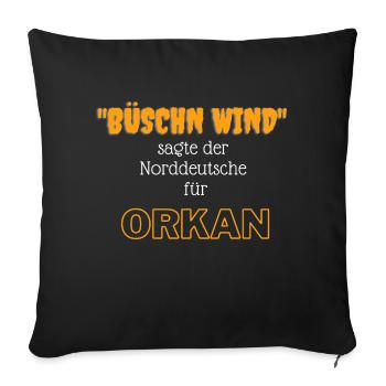 Büschn Wind - Sofakissen mit Füllung 45 x 45 cm - Schwarz - Vorne