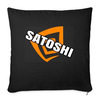 Satoshi - Sofa pillow with filling 45cm x 45cm - black - Front
