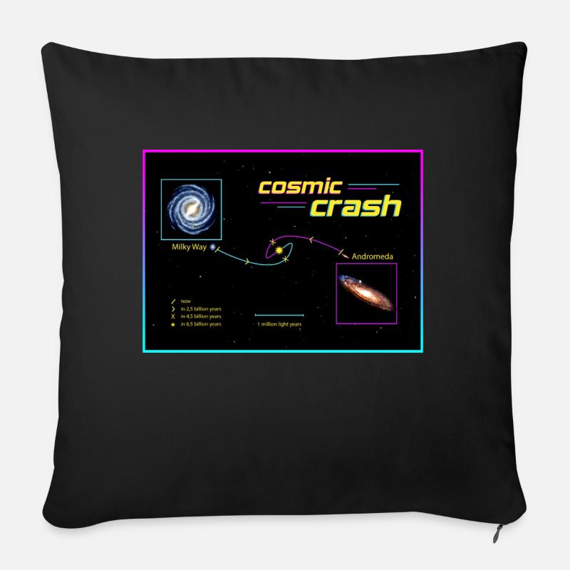 cosmic crash - Sofakissen mit Füllung 45 x 45 cm - Schwarz