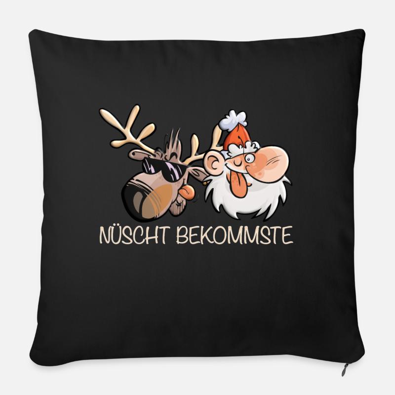 Nüscht Bekommste - Sofakissen mit Füllung 45 x 45 cm - Schwarz
