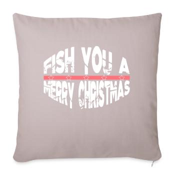 Angling Adventure Fishes awkward - Sofa pillow with filling 45cm x 45cm - light taupe - Front