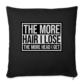 I get more head - Sofa pillow with filling 45cm x 45cm - black - Front