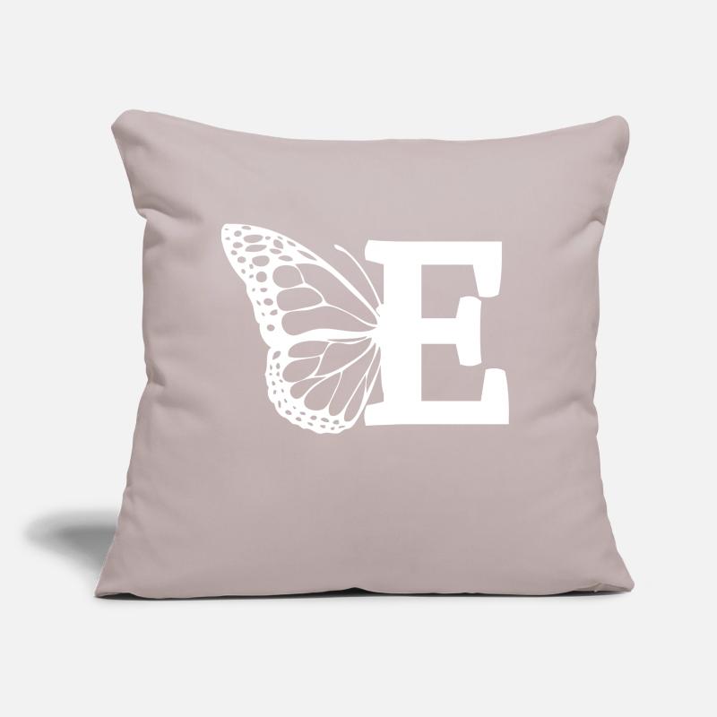 Buchstabe E Schmetterling Sofakissen mit Füllung 45 x 45 cm