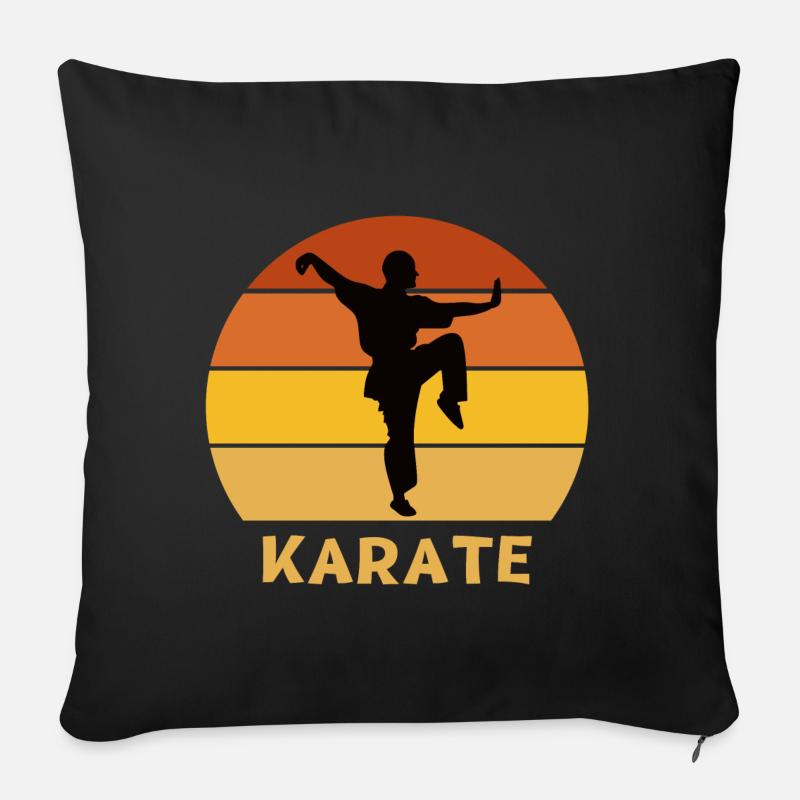 Karate, Karate-Fan, mach Karate - Sofakissen mit Füllung 45 x 45 cm - Schwarz