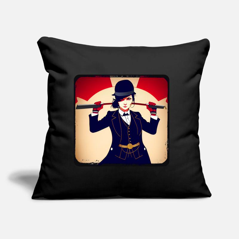Fille cool dans le style steampunk Coussin et housse de 45 x 45 cm