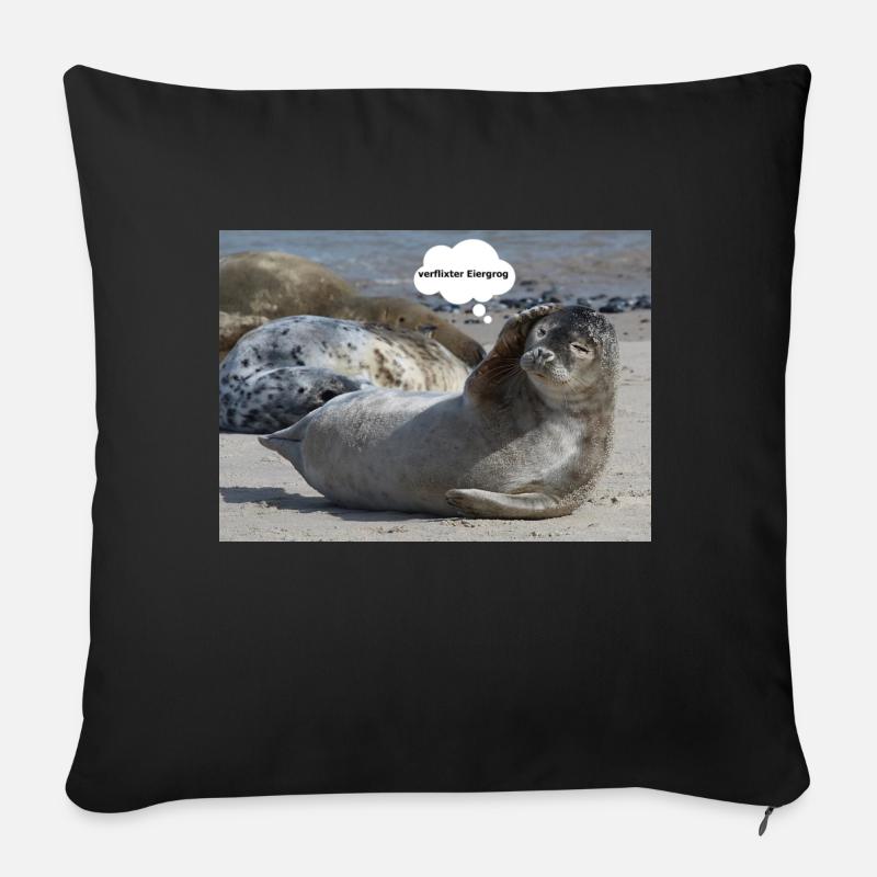 Robbe - Sofakissen mit Füllung 45 x 45 cm - Schwarz