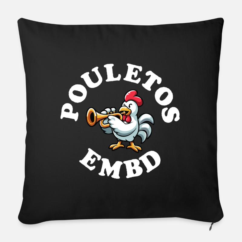 Pouletos - Sofakissen mit Füllung 45 x 45 cm - Schwarz