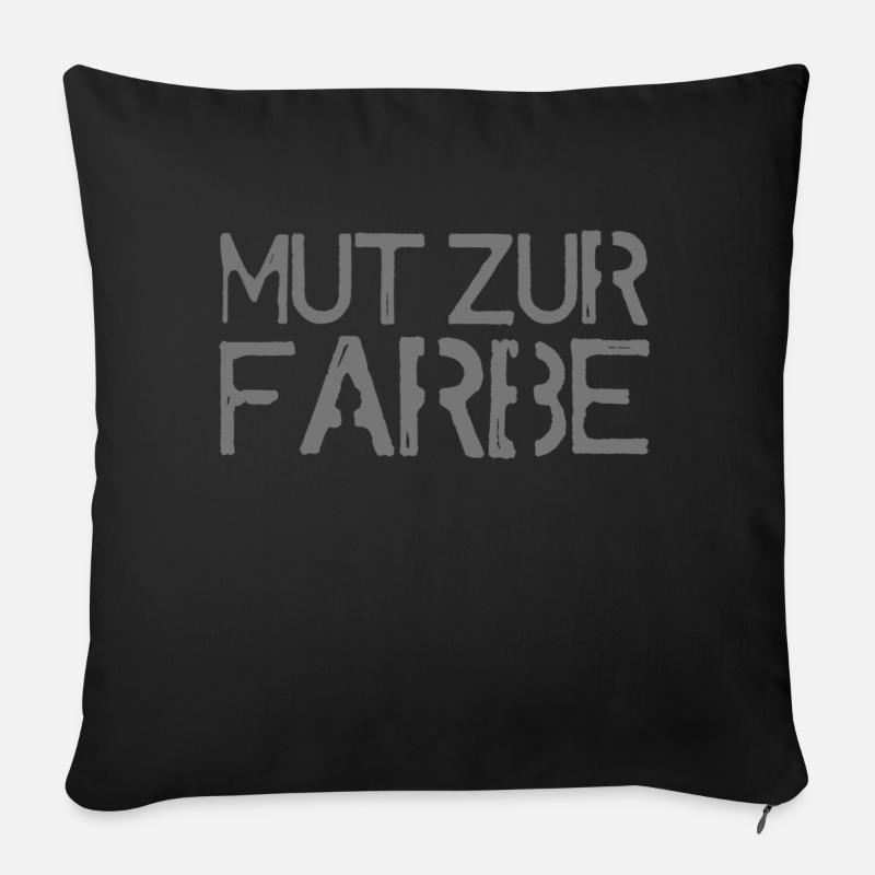 Mut zur Farbe - Sofakissen mit Füllung 45 x 45 cm - Schwarz