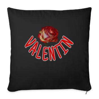 VALENTINE - Sofa pillow with filling 45cm x 45cm - black - Front