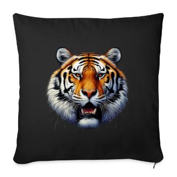 Tiger - Sofa pillow with filling 45cm x 45cm - black - Front