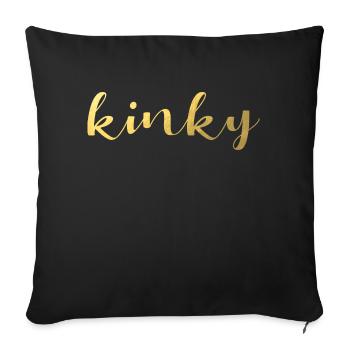 kinky Fetisch BDSM sexpositiv - Sofakissen mit Füllung 45 x 45 cm - Schwarz - Vorne
